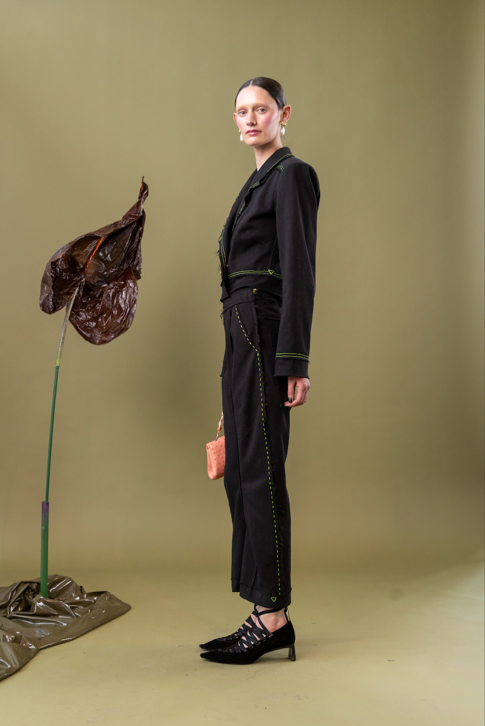 Raven Lily Arch Leg Pants in 100% Cotton Denim