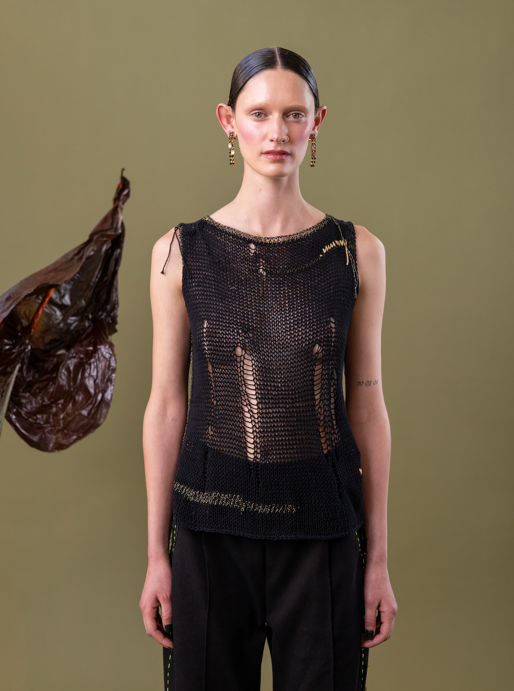Spider Lily Knit Vest in 100% Cotton Yarn