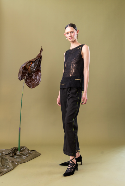 Spider Lily Knit Vest in 100% Cotton Yarn