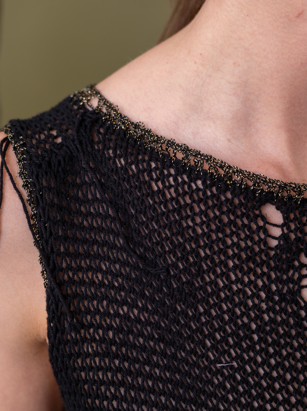Spider Lily Knit Vest in 100% Cotton Yarn
