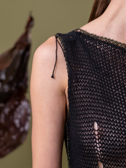 Spider Lily Knit Vest in 100% Cotton Yarn