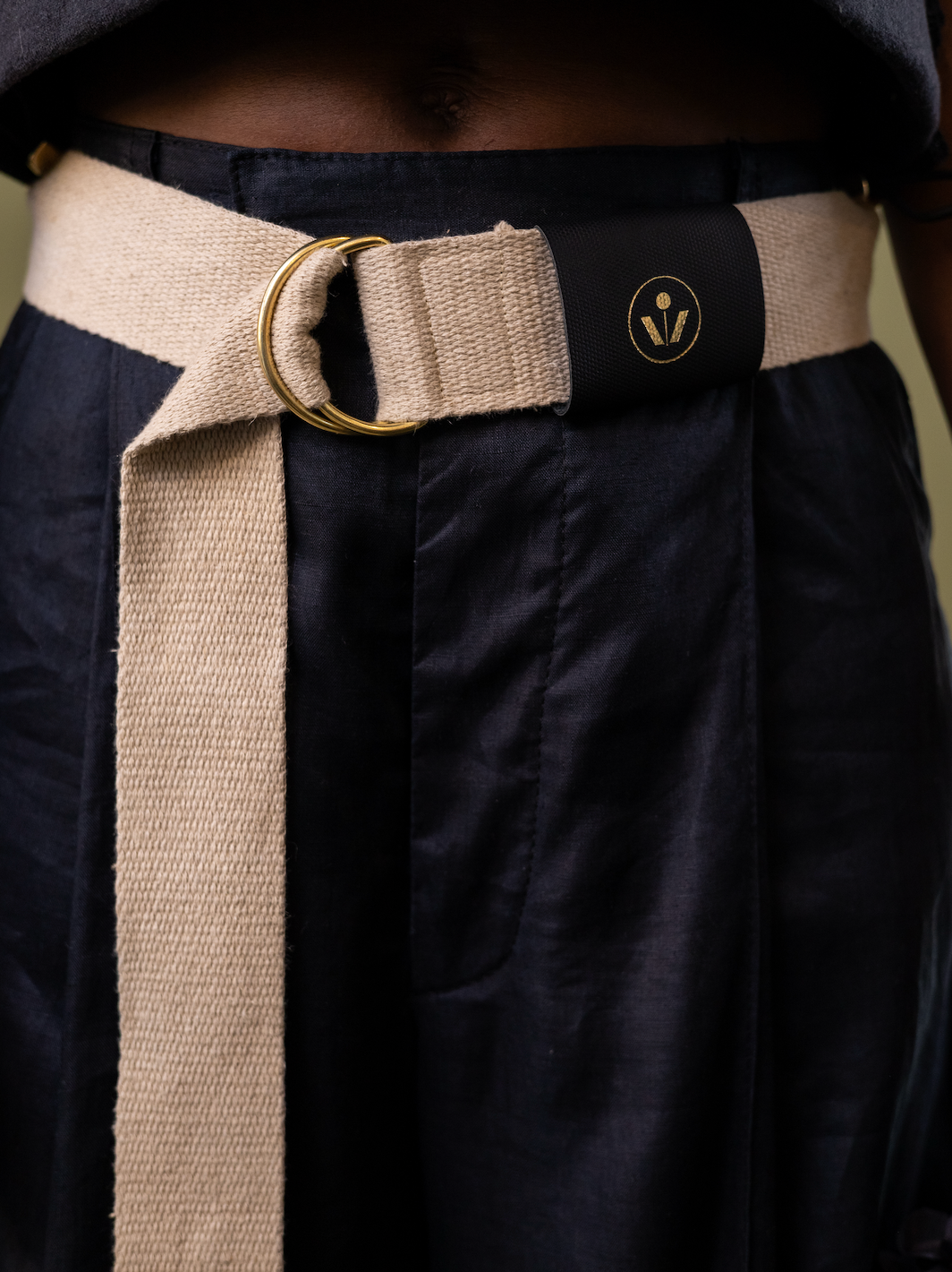 100% Hemp Webbed Belt with D-Ring