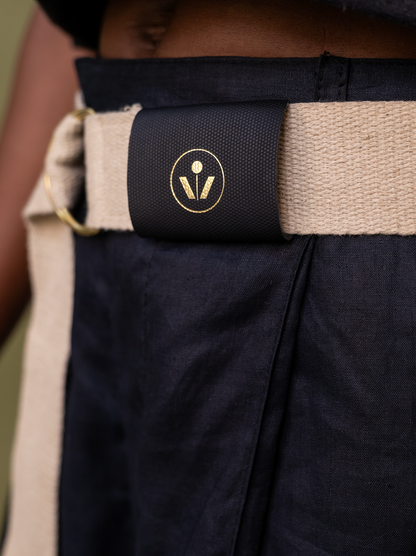 100% Hemp Webbed Belt with D-Ring