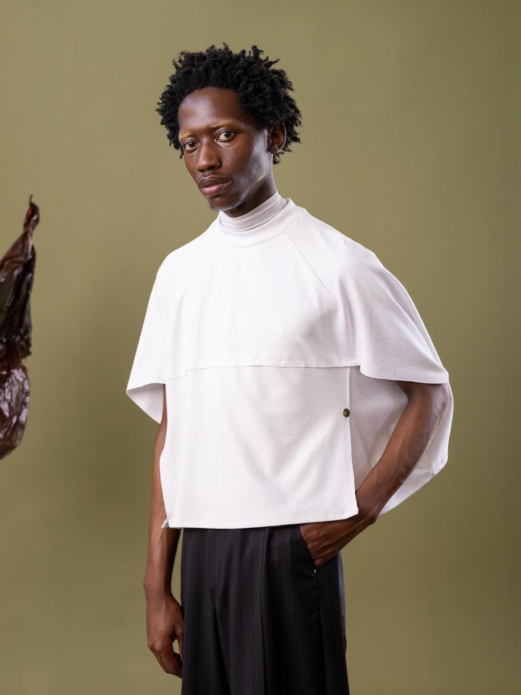 Porcelain Poppy Cocoon T-Shirt in 100% Stretch Viscose
