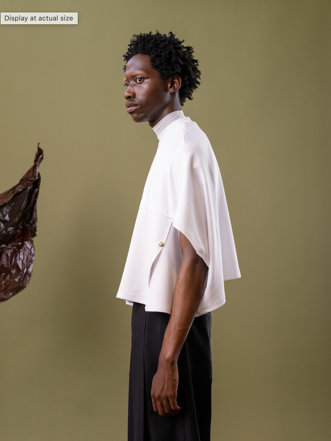 Porcelain Poppy Cocoon T-Shirt in 100% Stretch Viscose