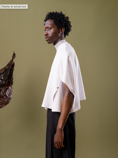 Porcelain Poppy Cocoon T-Shirt in 100% Stretch Viscose