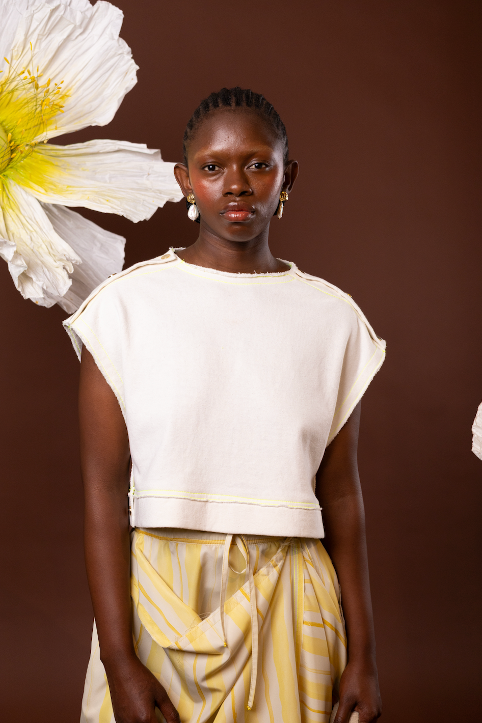 Peony Popper Top in 100% Organic Hemp