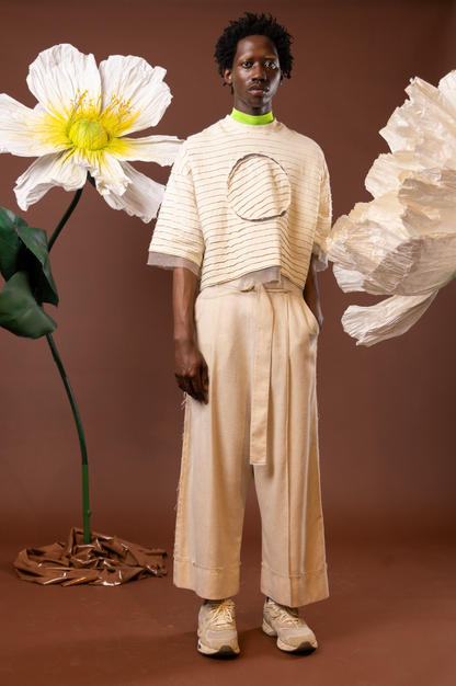 Moonflower Drop Crotch Pants in 100% Silk