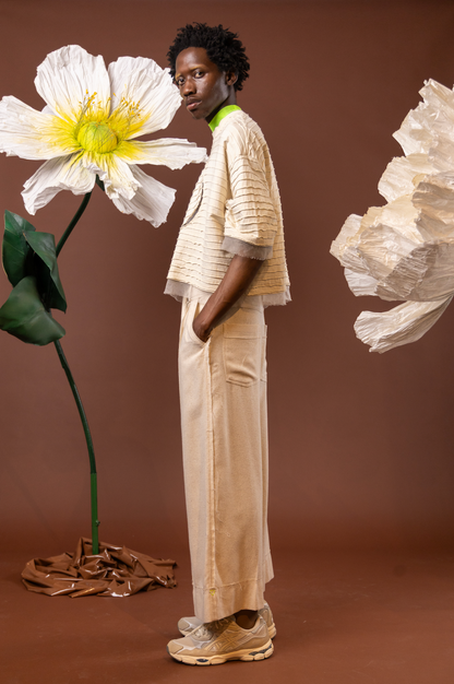 Moonflower Drop Crotch Pants in 100% Silk