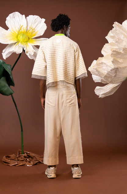 Moonflower Drop Crotch Pants in 100% Silk