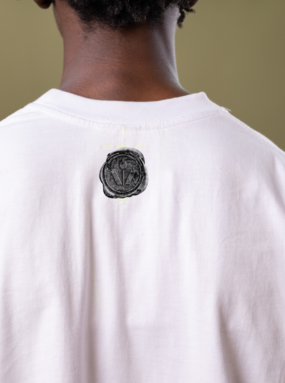 Abstract Ink Leaf T-Shirt  in Cotton Jersey with Print at the Front
