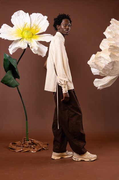 Arum Lilly Gathered Sleeve Shirt in 100% Silk