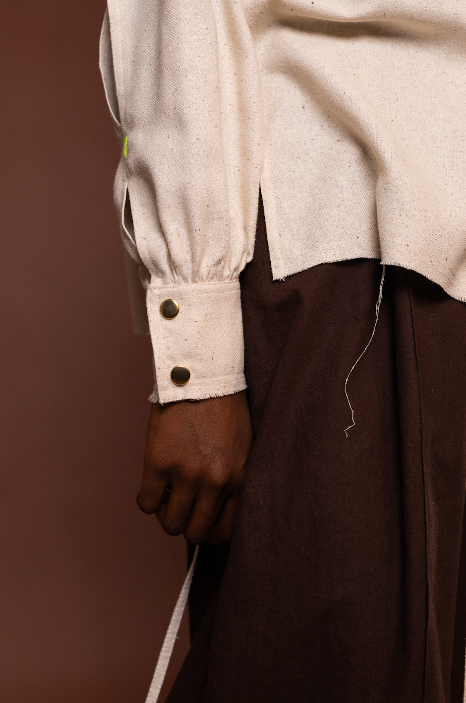 Arum Lilly Gathered Sleeve Shirt in 100% Silk