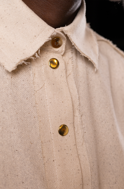 Arum Lilly Gathered Sleeve Shirt in 100% Silk