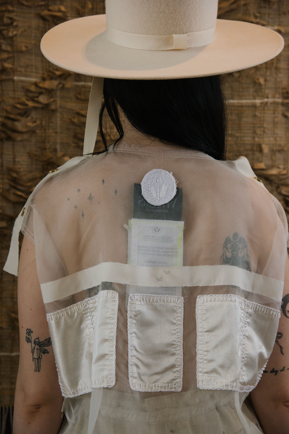 Halo Quartz Popper Vest in Silk Organza