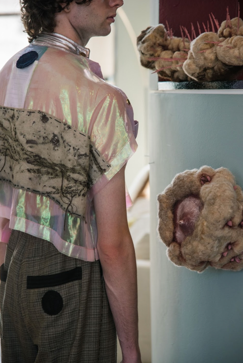 Casuarina Needles and Spearmint Gum Pink Metallic Popper T-Shirt