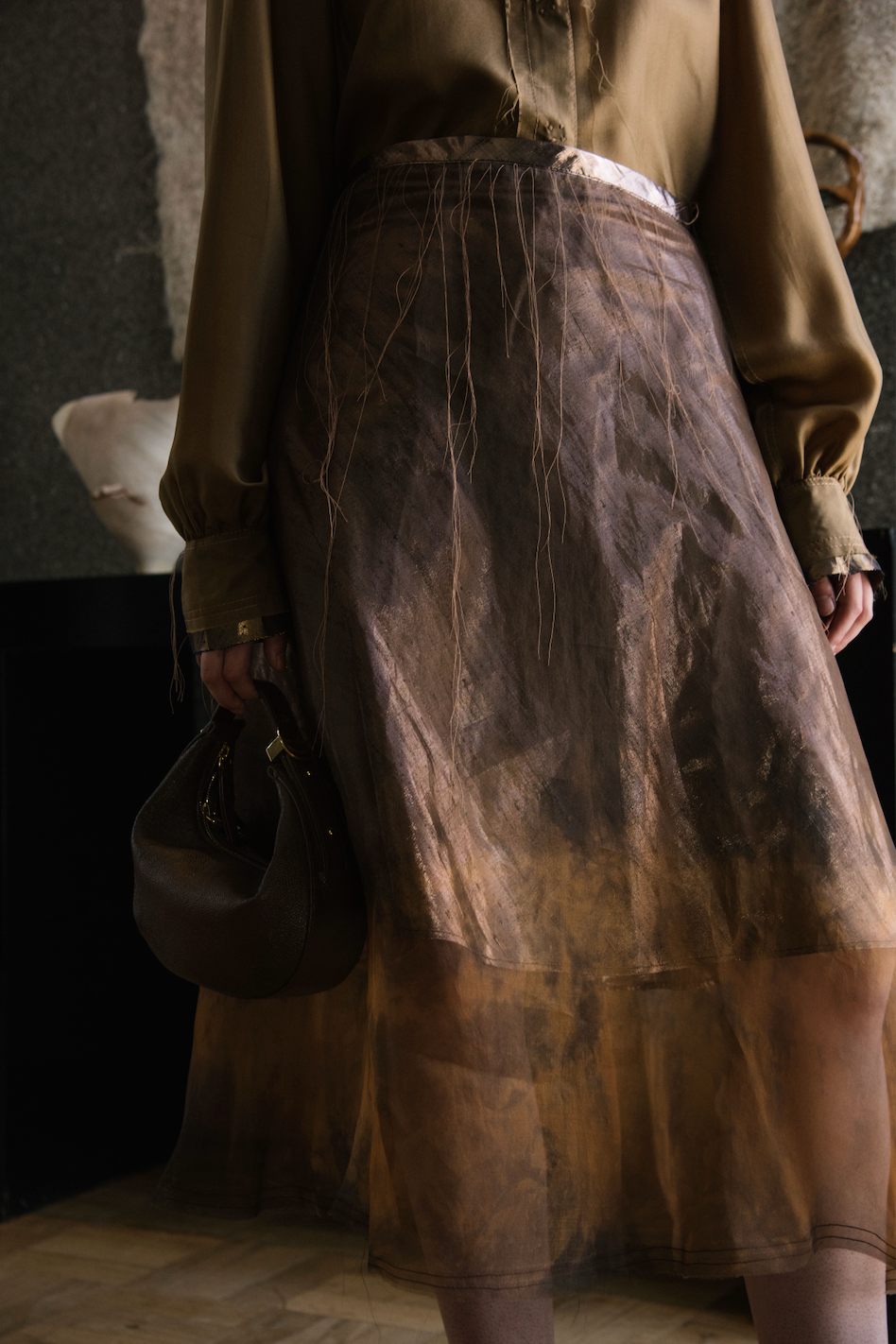 Burning Amber 1/4 Circle Skirt