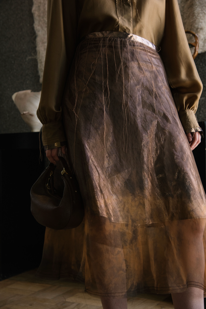 Burning Amber 1/4 Circle Skirt