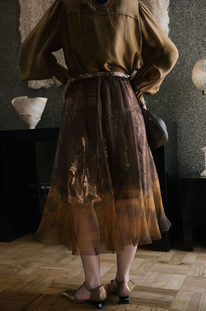 Burning Amber 1/4 Circle Skirt