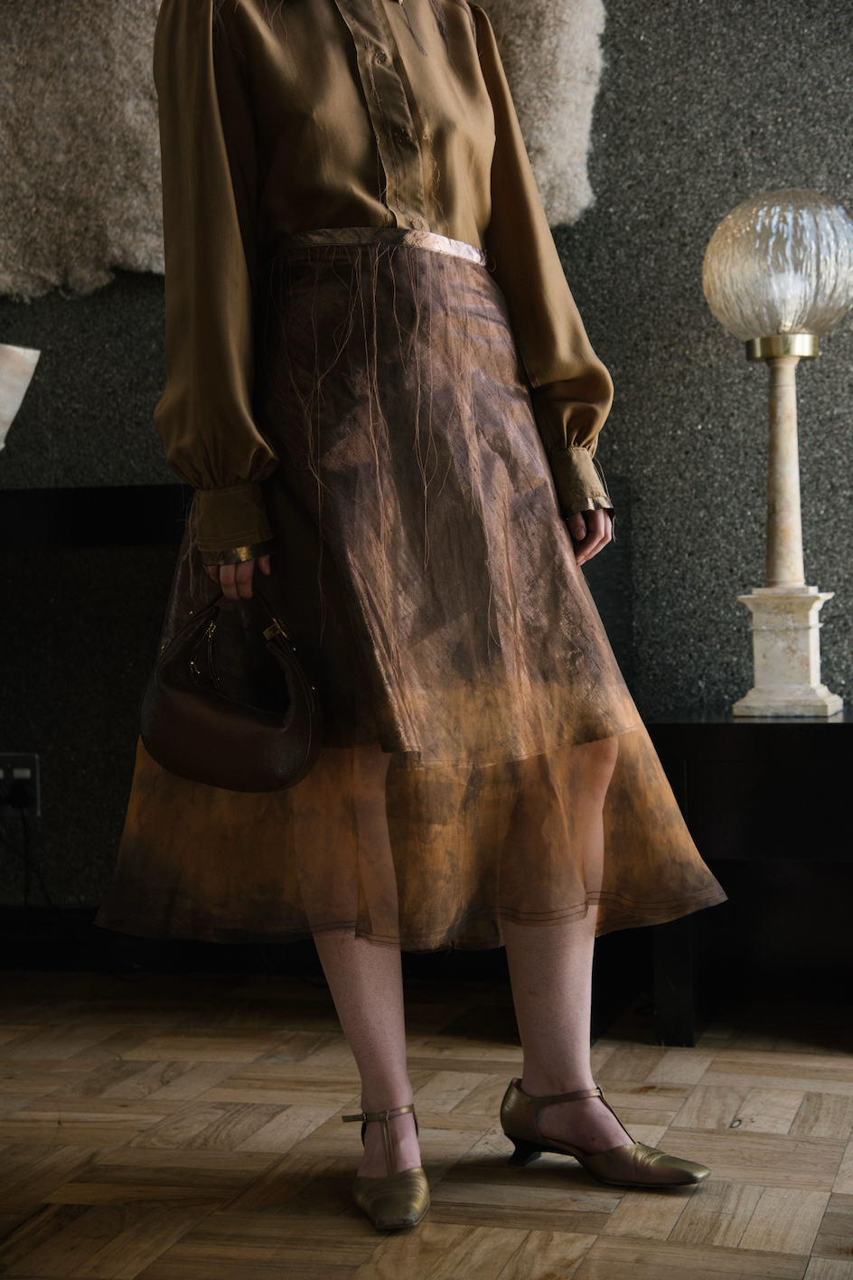 Burning Amber 1/4 Circle Skirt