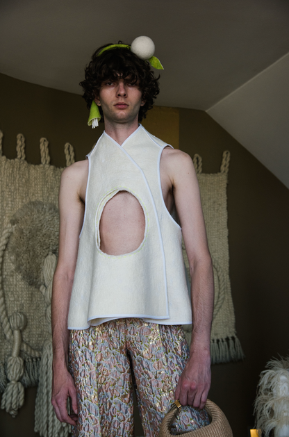 First Light Umbrella Top in Hand-Felted Merino Wool on Muslin