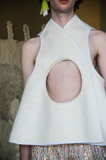 First Light Umbrella Top in Hand-Felted Merino Wool on Muslin