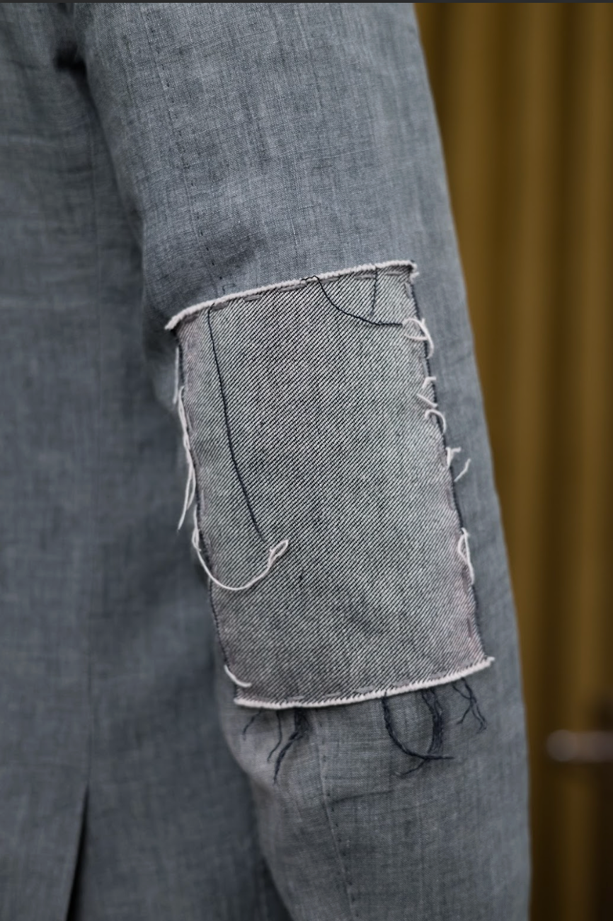 Turquoise Deconstructed Mens Jacket