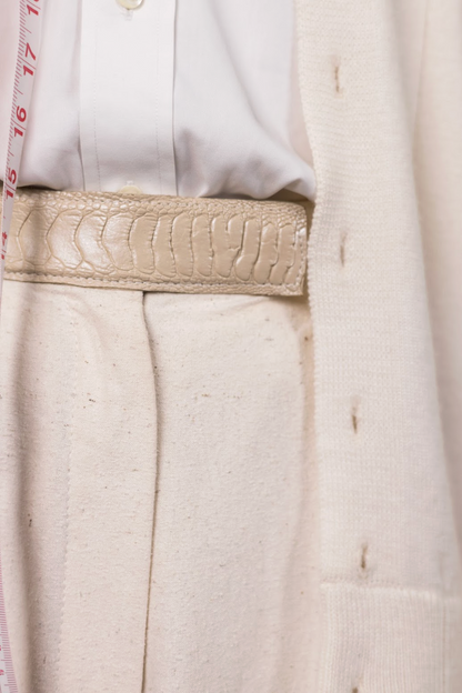 Ecru Reclaimed Silk Sculpted Signature Shorts