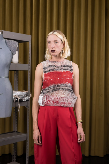 Red Thread Hand-Felted Knit Camisole