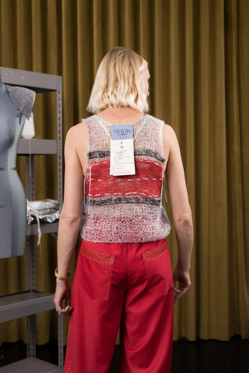 Red Thread Hand-Felted Knit Camisole