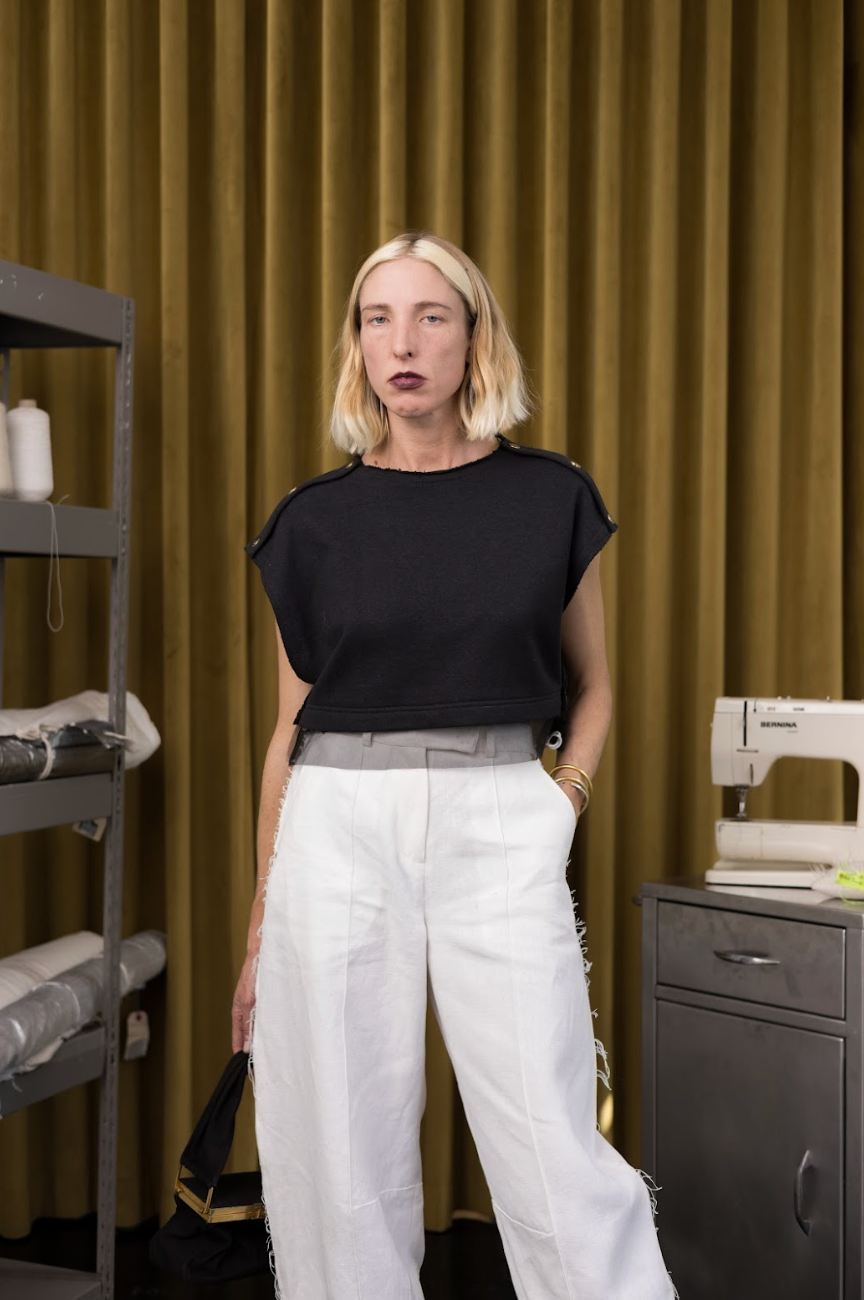 Sable Halo Cropped Popper Top in Organic Hemp