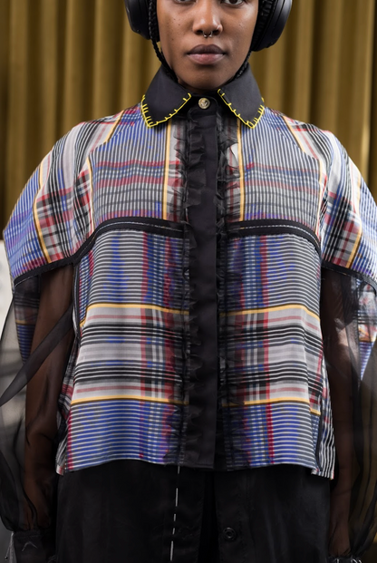 Where Lines Meet Cocoon Top in Couture Silk
