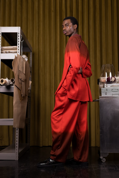 Ember Under Ash Shirt Blazer in Silk Cotton