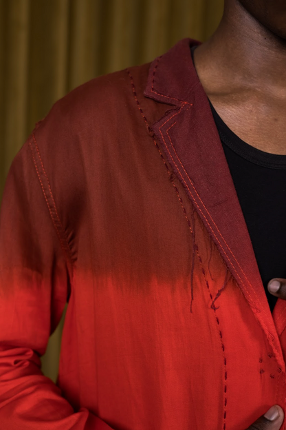 Ember Under Ash Shirt Blazer in Silk Cotton