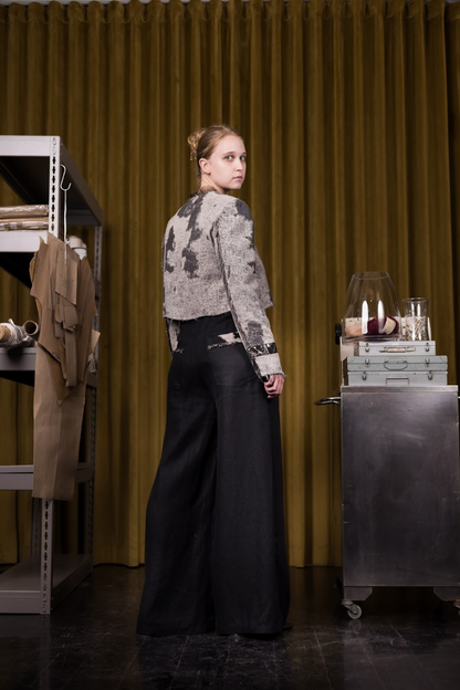 Sable Form Trapeze Pants in Linen