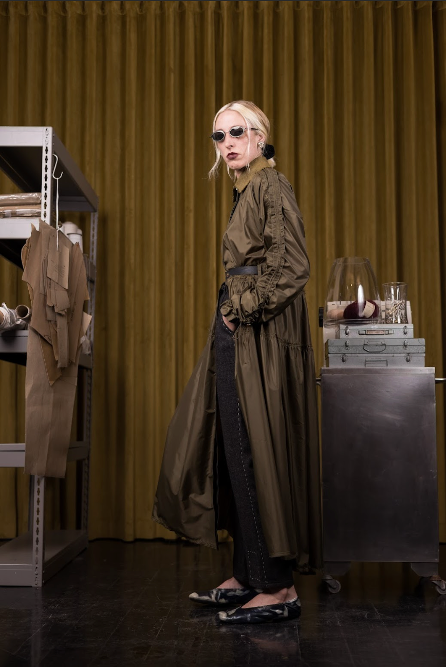Greenwich Meridian Utility Maxi Dress in Couture Nylon Polyamide