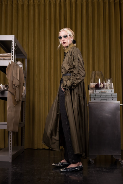 Greenwich Meridian Utility Maxi Dress in Couture Nylon Polyamide