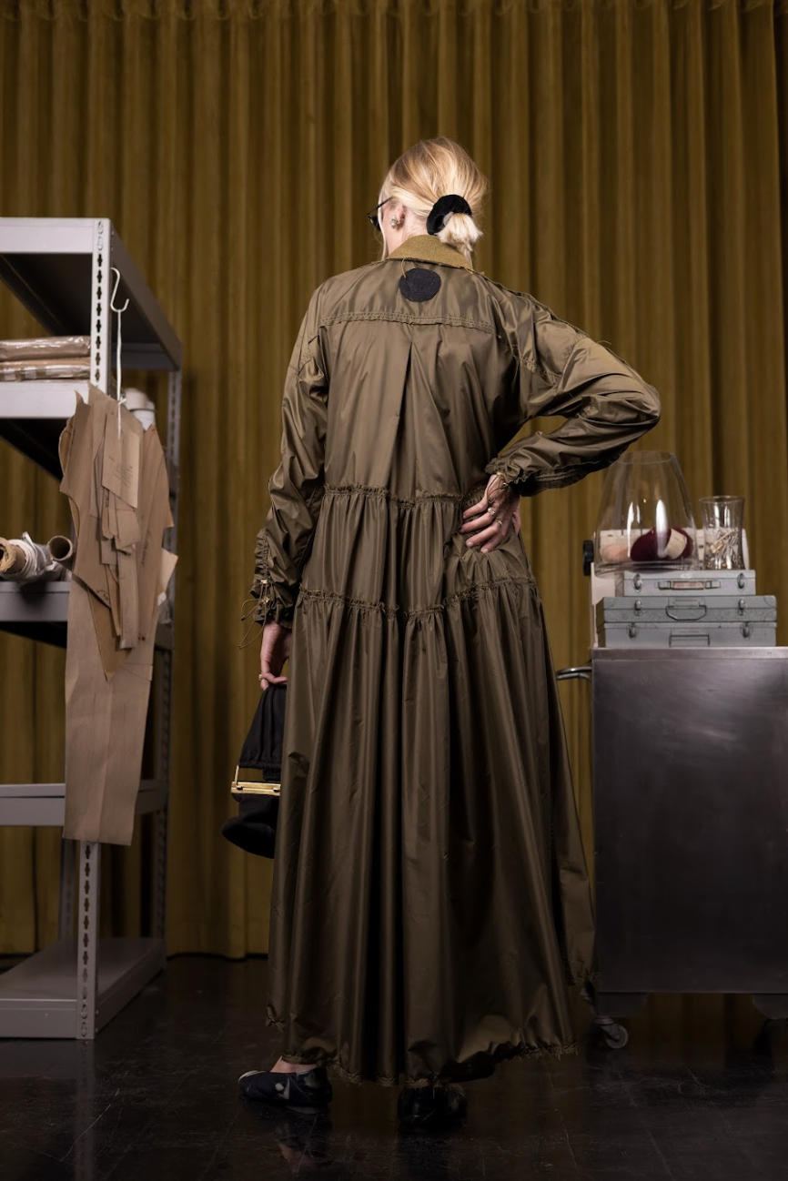 Greenwich Meridian Utility Maxi Dress in Couture Nylon Polyamide