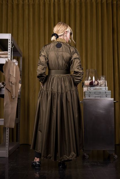 Greenwich Meridian Utility Maxi Dress in Couture Nylon Polyamide
