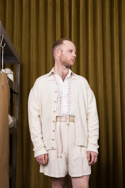 100% South African Merino Wool Ecru Cloud Cardigan