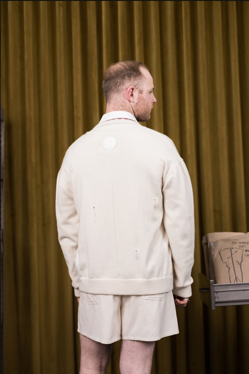 100% South African Merino Wool Ecru Cloud Cardigan
