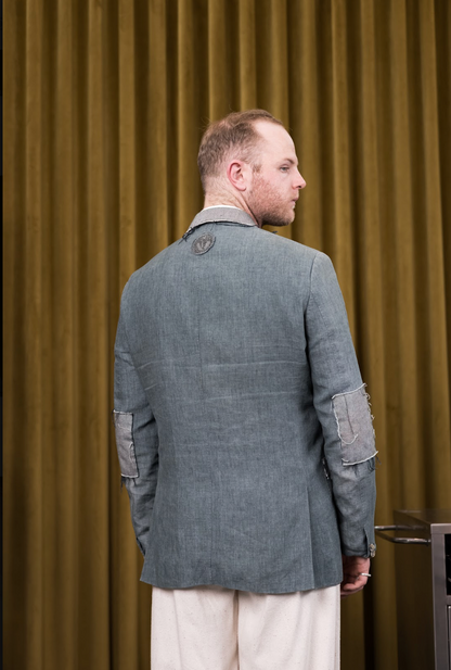 Turquoise Deconstructed Mens Jacket