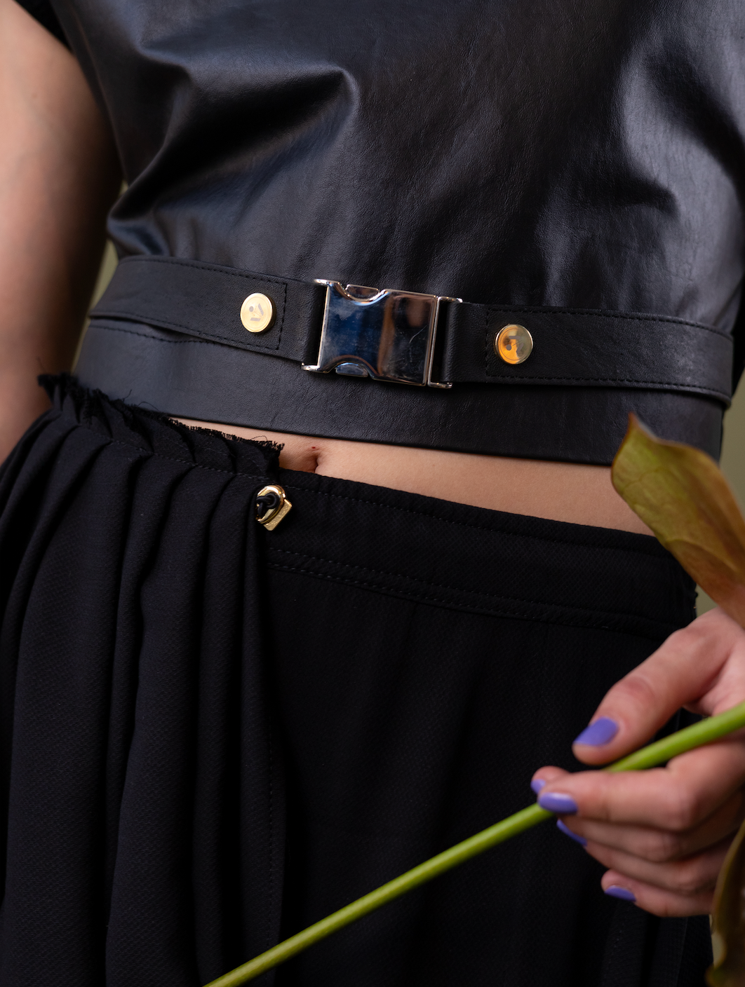 Black Napa Leather Belt