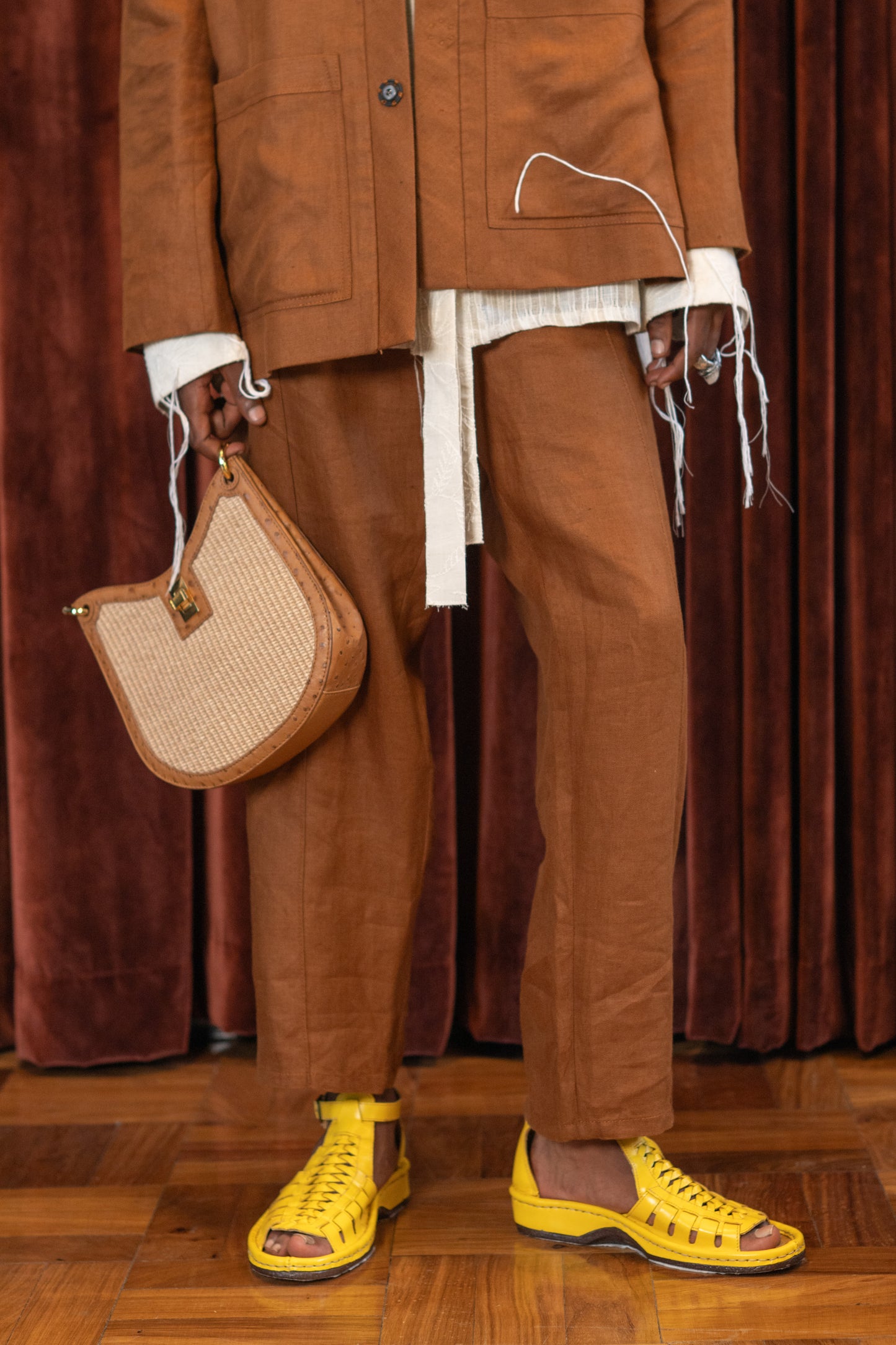 June Beetle Tailored Joggers in Linen