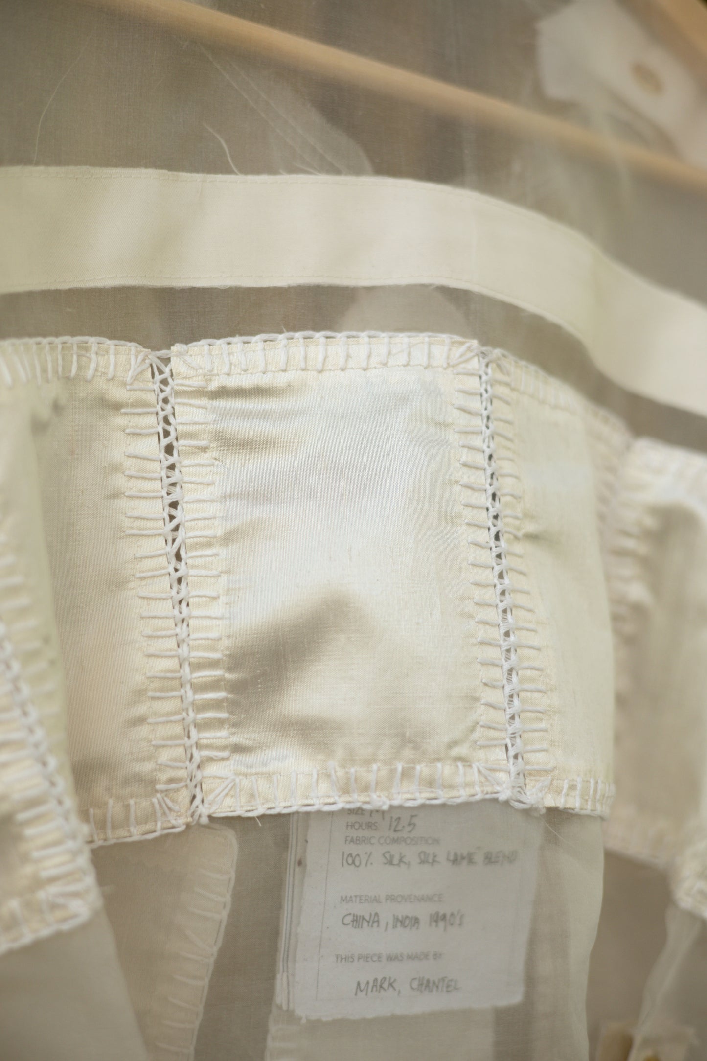 Halo Quartz Popper Vest in Silk Organza