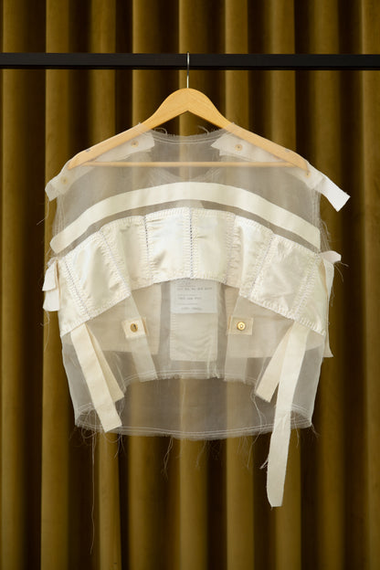 Halo Quartz Popper Vest in Silk Organza