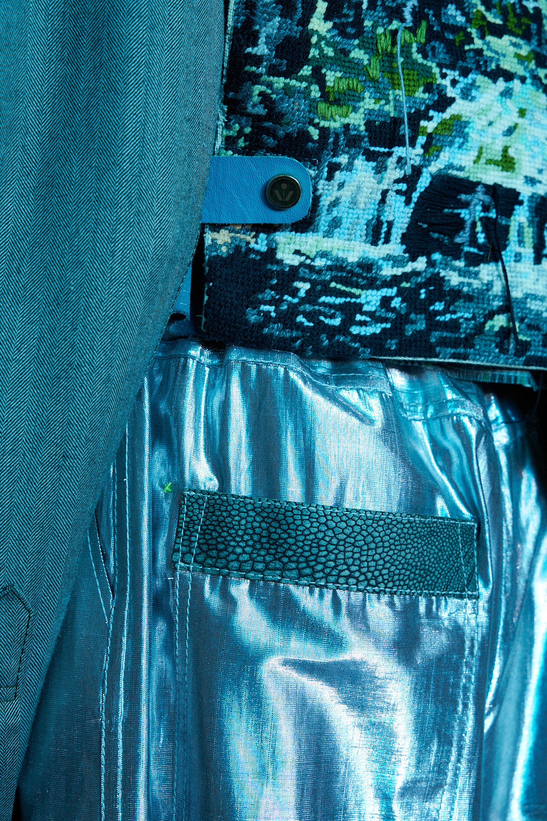 Keeper of the Grove Gilet in Wool Cashmere and Suede Leather