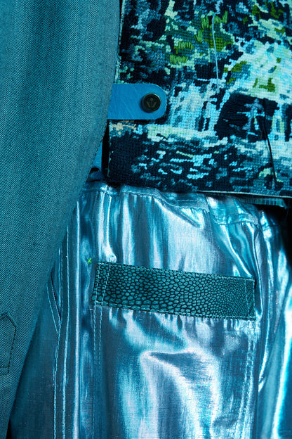 Keeper of the Grove Gilet in Wool Cashmere and Suede Leather