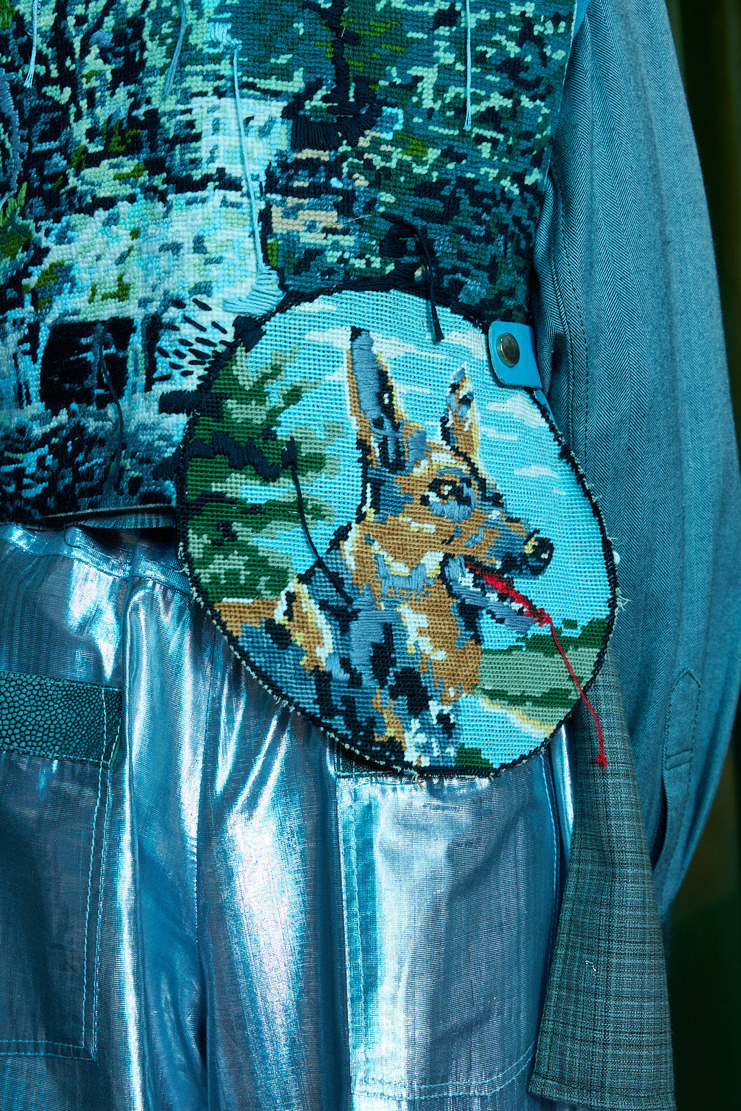 Keeper of the Grove Gilet in Wool Cashmere and Suede Leather