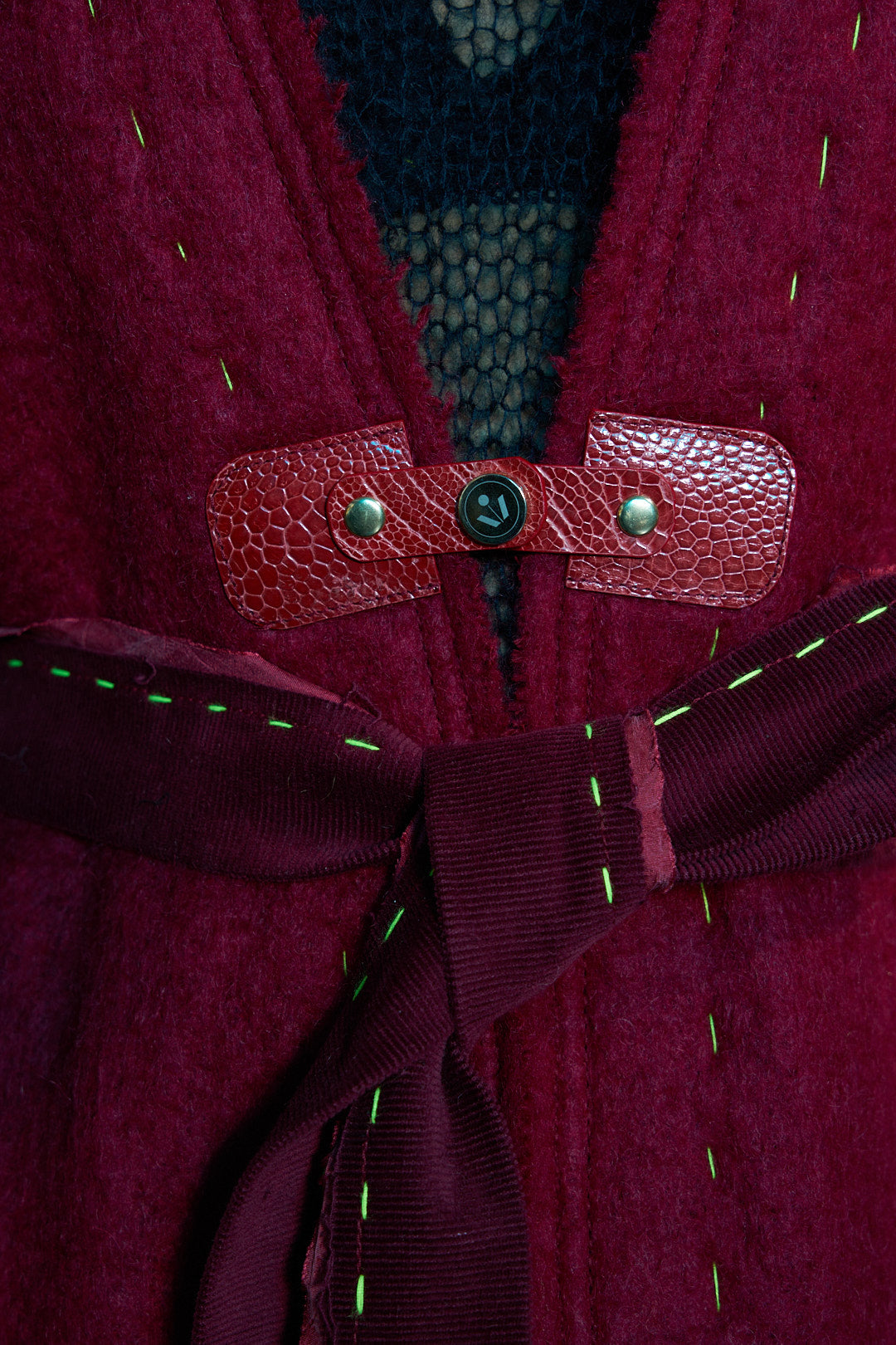 Redeye Long V-Neck Gilet in Boiled Wool